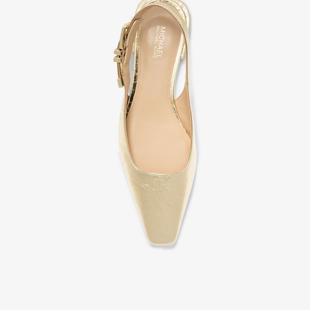 MICHAEL Michael Kors Metallic Gold Slingback Flats - Picture 3 of 3